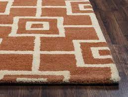 Rizzy Home 8'X10' Area Rug Julian Poin collection (RUST IVORY)