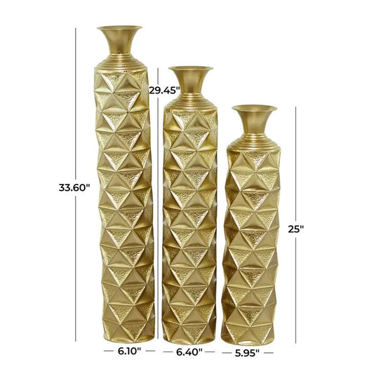 GOLD METAL GLAM VASE