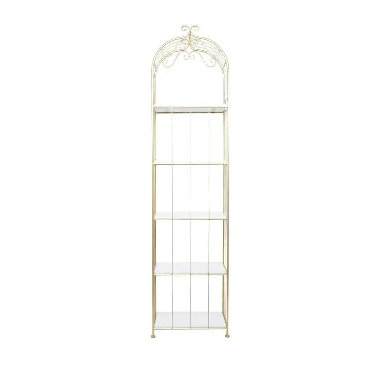 Gold Marble Glam Shelving Unit,