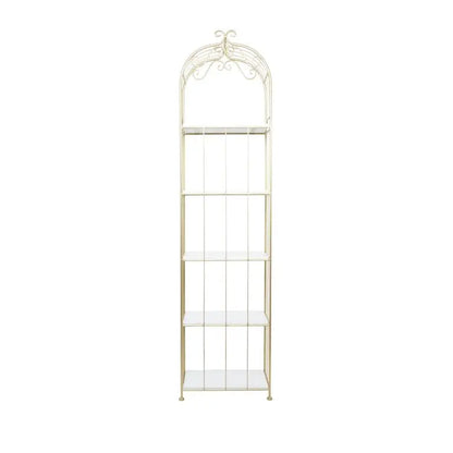 Gold Marble Glam Shelving Unit,