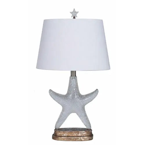 Clear Resin Starfish Table Lamp