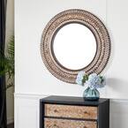 Natural Wood Carved Wall Mirror