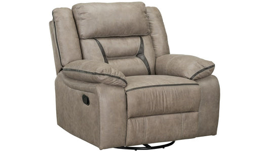 CASUAL SWIVEL GLIDING MANUAL RECLINER WITH PILLOW ARMS